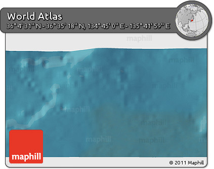 Satellite 3D Map of the Area around 36° 19' 55" N, 135° 13' 29" E
