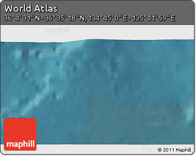 Satellite 3D Map of the Area around 36° 19' 55" N, 135° 13' 29" E