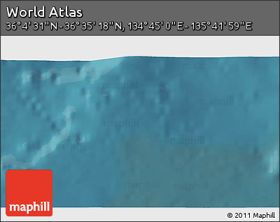 Satellite 3D Map of the Area around 36° 19' 55" N, 135° 13' 29" E