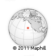 Outline Map of the Area around 36° 19' 55" N, 136° 46' 30" W, rectangular outline