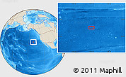 Shaded Relief Location Map of the area around 36° 19' 55" N, 140° 10' 30" W