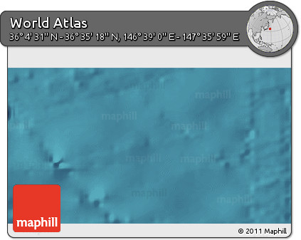Satellite 3D Map of the Area around 36° 19' 55" N, 147° 7' 30" E
