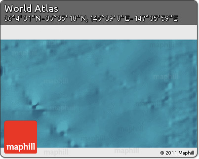 Satellite 3D Map of the Area around 36° 19' 55" N, 147° 7' 30" E