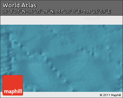 Satellite 3D Map of the Area around 36° 19' 55" N, 147° 58' 29" E