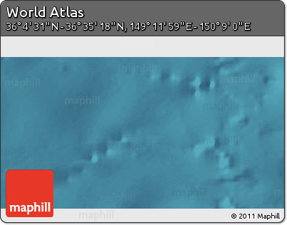 Satellite 3D Map of the Area around 36° 19' 55" N, 149° 40' 30" E