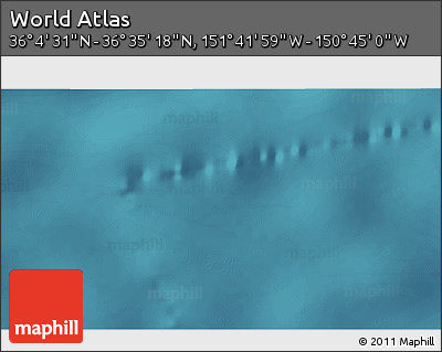 Satellite 3D Map of the Area around 36° 19' 55" N, 151° 13' 29" W