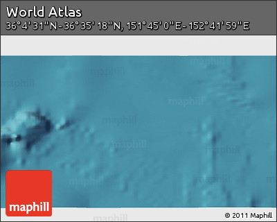 Satellite 3D Map of the Area around 36° 19' 55" N, 152° 13' 29" E