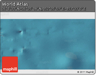 Satellite 3D Map of the Area around 36° 19' 55" N, 153° 4' 29" E