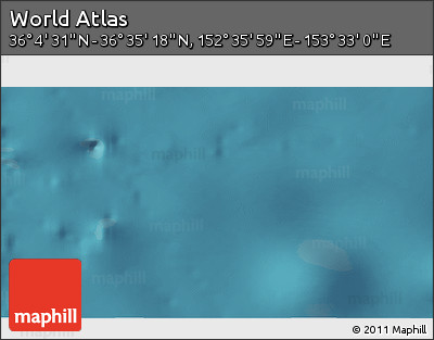 Satellite 3D Map of the Area around 36° 19' 55" N, 153° 4' 29" E
