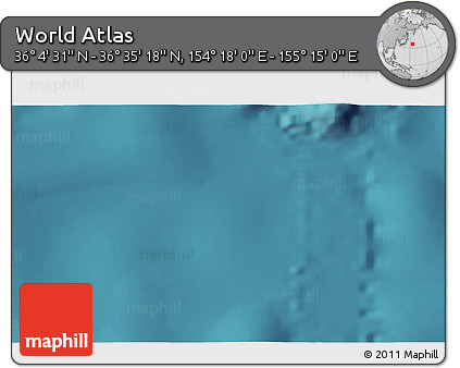 Satellite 3D Map of the Area around 36° 19' 55" N, 154° 46' 30" E