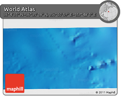 Physical 3D Map of the Area around 36° 19' 55" N, 157° 19' 29" E