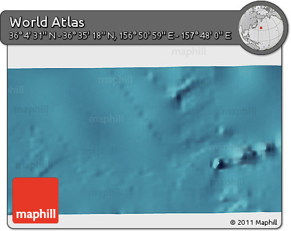 Satellite 3D Map of the Area around 36° 19' 55" N, 157° 19' 29" E
