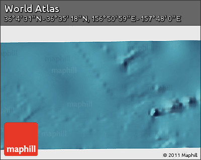 Satellite 3D Map of the Area around 36° 19' 55" N, 157° 19' 29" E