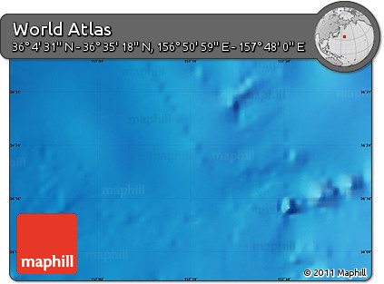 Physical Map of the Area around 36° 19' 55" N, 157° 19' 29" E