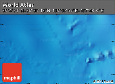Physical Map of the Area around 36° 19' 55" N, 157° 19' 29" E