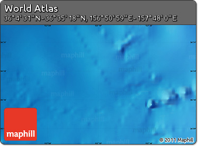 Physical Map of the Area around 36° 19' 55" N, 157° 19' 29" E