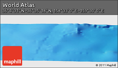 Physical Panoramic Map of the Area around 36° 19' 55" N, 159° 1' 30" E