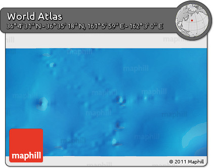 Physical 3D Map of the Area around 36° 19' 55" N, 161° 34' 29" E