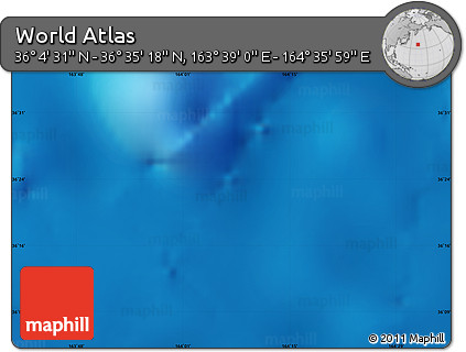 Physical Map of the Area around 36° 19' 55" N, 164° 7' 30" E