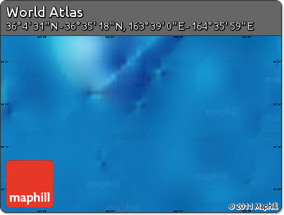 Physical Map of the Area around 36° 19' 55" N, 164° 7' 30" E
