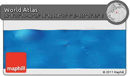 Physical Panoramic Map of the Area around 36° 19' 55" N, 164° 58' 29" E