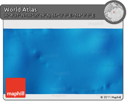 Physical 3D Map of the Area around 36° 19' 55" N, 167° 31' 30" E