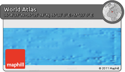 Physical Panoramic Map of the Area around 36° 19' 55" N, 17° 4' 30" E