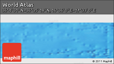 Physical Panoramic Map of the Area around 36° 19' 55" N, 17° 4' 30" E