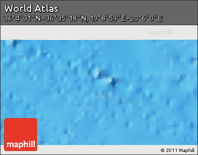 Physical 3D Map of the Area around 36° 19' 55" N, 19° 37' 30" E