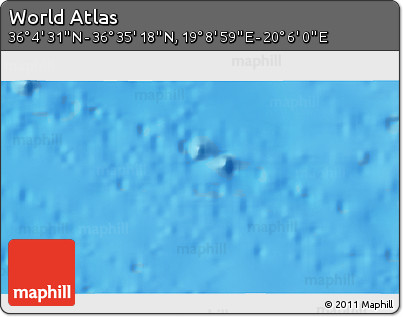 Physical 3D Map of the Area around 36° 19' 55" N, 19° 37' 30" E