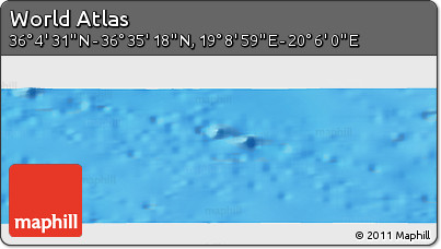 Physical Panoramic Map of the Area around 36° 19' 55" N, 19° 37' 30" E