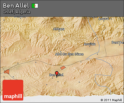 Satellite 3D Map of Ben Allel