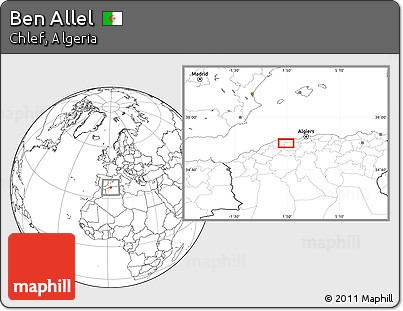 Blank Location Map of Ben Allel