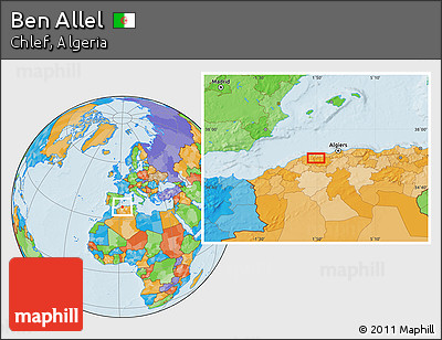 Political Location Map of Ben Allel