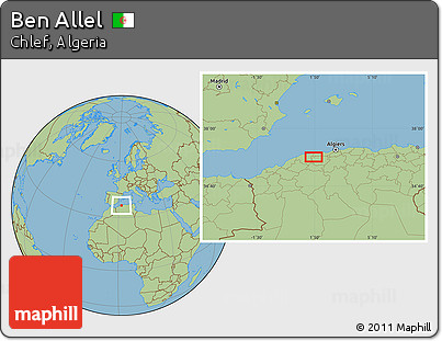 Savanna Style Location Map of Ben Allel