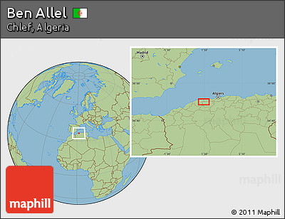 Savanna Style Location Map of Ben Allel