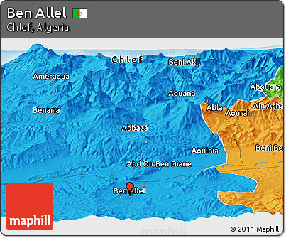 Political Panoramic Map of Ben Allel