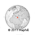 Outline Map of Santorini Island, rectangular outline