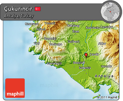 Physical 3D Map of Çukurincir