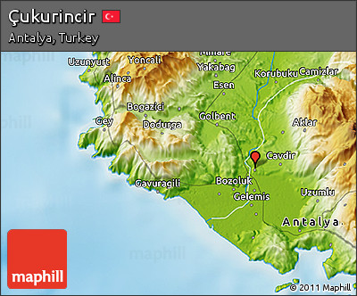 Physical 3D Map of Çukurincir