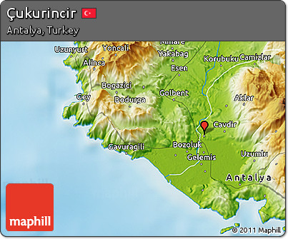 Physical 3D Map of Çukurincir