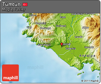 Physical 3D Map of Tümtün