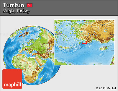 Physical Location Map of Tümtün
