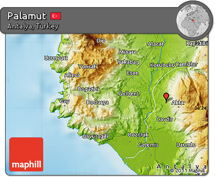 Physical Map of Palamut