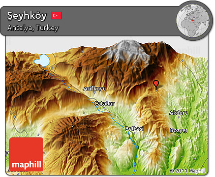 Physical 3D Map of Şeyhköy