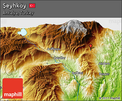 Physical 3D Map of Şeyhköy