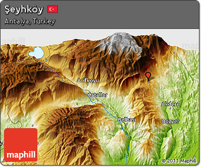 Physical 3D Map of Şeyhköy