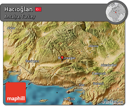 Satellite 3D Map of Hacıoğlan