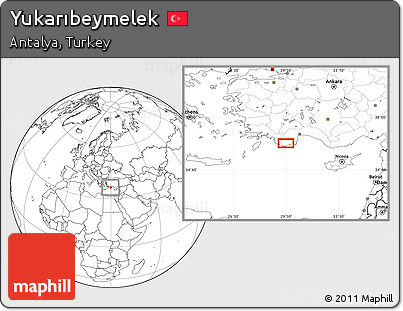 Blank Location Map of Yukarıbeymelek