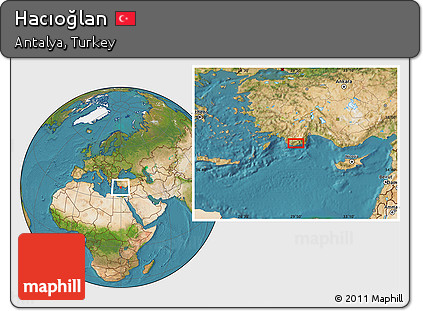 Satellite Location Map of Hacıoğlan